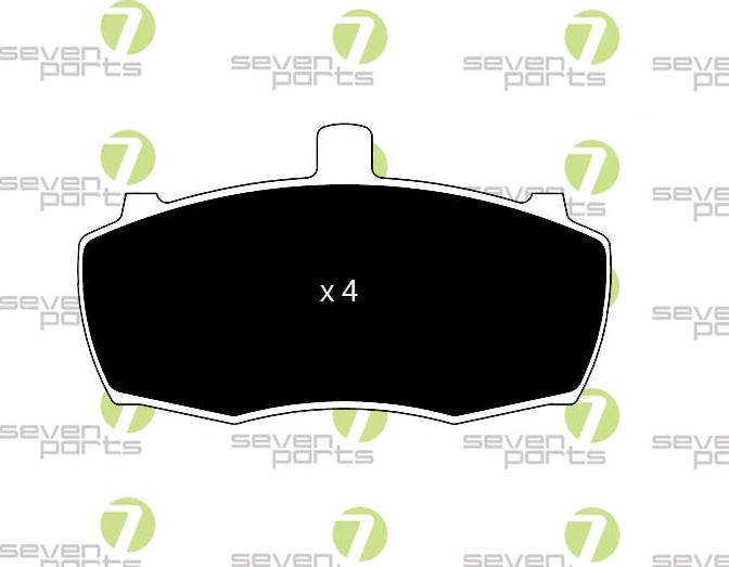 7 SEVEN PARTS SVP12710 - Гальмівні колодки, дискові гальма autozip.com.ua