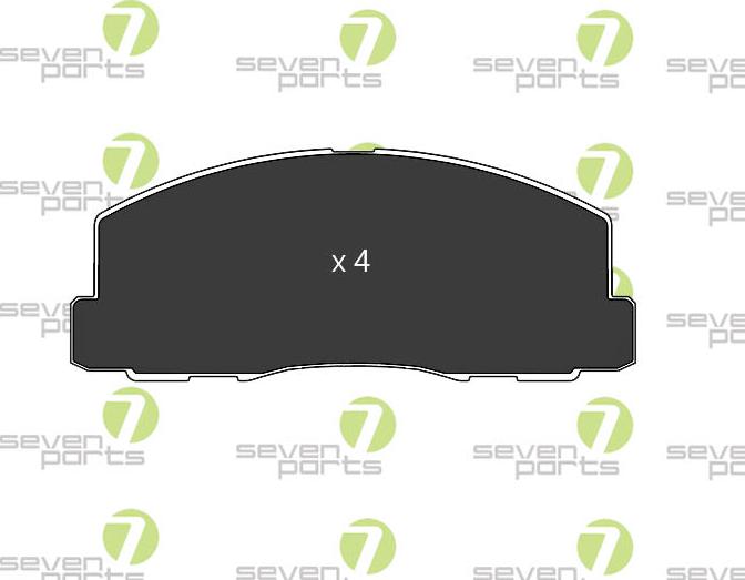 7 SEVEN PARTS SVP12720 - Гальмівні колодки, дискові гальма autozip.com.ua