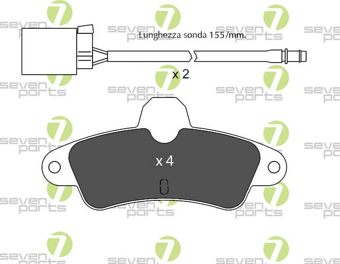 7 SEVEN PARTS SVP17581 - Гальмівні колодки, дискові гальма autozip.com.ua