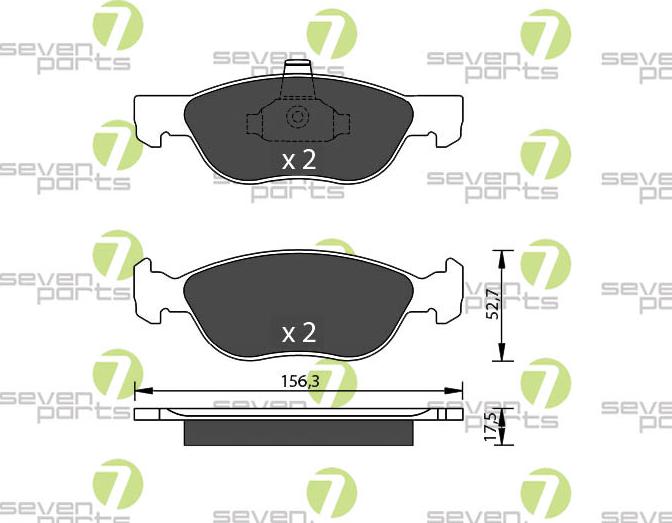 7 SEVEN PARTS SVP17530 - Гальмівні колодки, дискові гальма autozip.com.ua