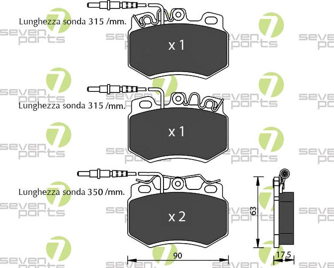 7 SEVEN PARTS SVP17741 - Гальмівні колодки, дискові гальма autozip.com.ua
