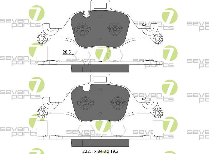 7 SEVEN PARTS SVP29700 - Гальмівні колодки, дискові гальма autozip.com.ua