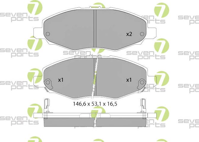 7 SEVEN PARTS SVP24910 - Гальмівні колодки, дискові гальма autozip.com.ua