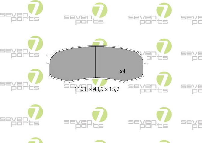 7 SEVEN PARTS SVP24410 - Гальмівні колодки, дискові гальма autozip.com.ua