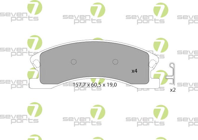 7 SEVEN PARTS SVP24510 - Гальмівні колодки, дискові гальма autozip.com.ua