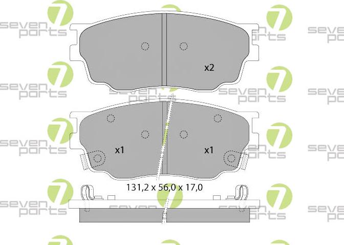 7 SEVEN PARTS SVP24580 - Гальмівні колодки, дискові гальма autozip.com.ua