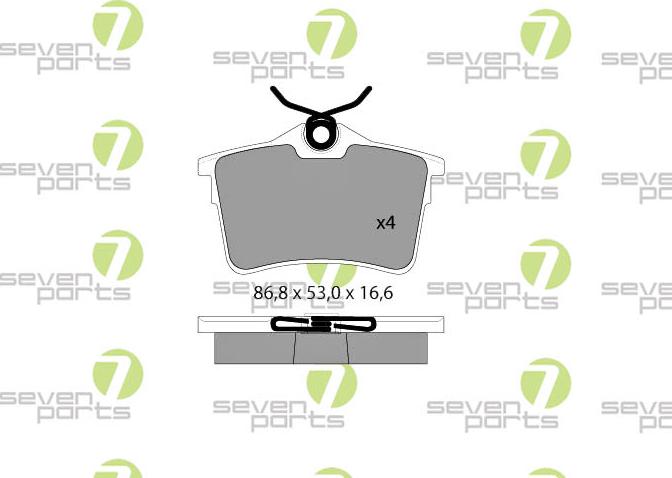7 SEVEN PARTS SVP24390 - Гальмівні колодки, дискові гальма autozip.com.ua