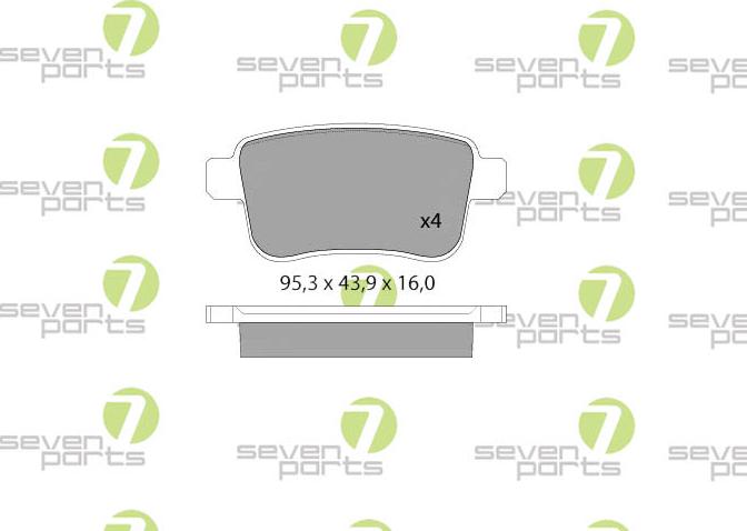 7 SEVEN PARTS SVP24270 - Гальмівні колодки, дискові гальма autozip.com.ua