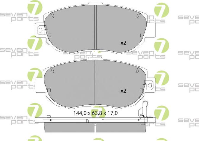 7 SEVEN PARTS SVP24760 - Гальмівні колодки, дискові гальма autozip.com.ua