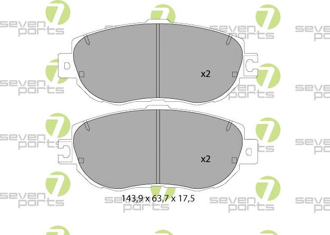 7 SEVEN PARTS SVP24761 - Гальмівні колодки, дискові гальма autozip.com.ua