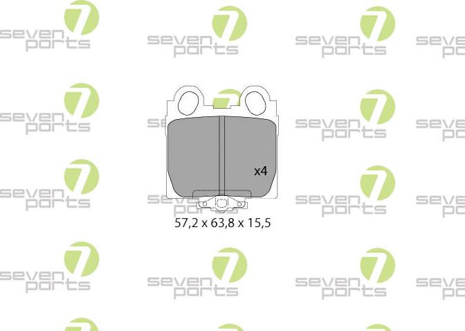 7 SEVEN PARTS SVP24770 - Гальмівні колодки, дискові гальма autozip.com.ua