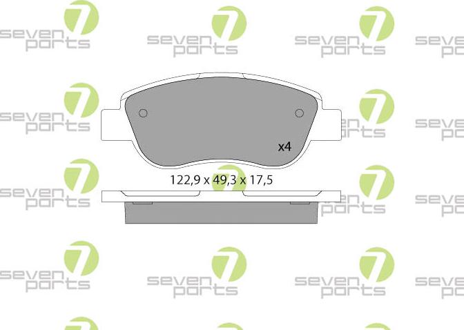 7 SEVEN PARTS SVP25530 - Гальмівні колодки, дискові гальма autozip.com.ua