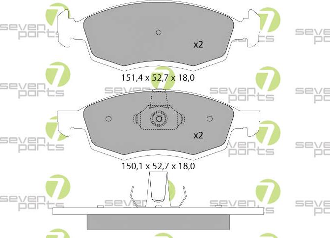 7 SEVEN PARTS SVP25600 - Гальмівні колодки, дискові гальма autozip.com.ua