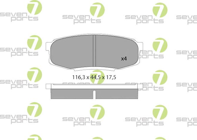 7 SEVEN PARTS SVP25670 - Гальмівні колодки, дискові гальма autozip.com.ua