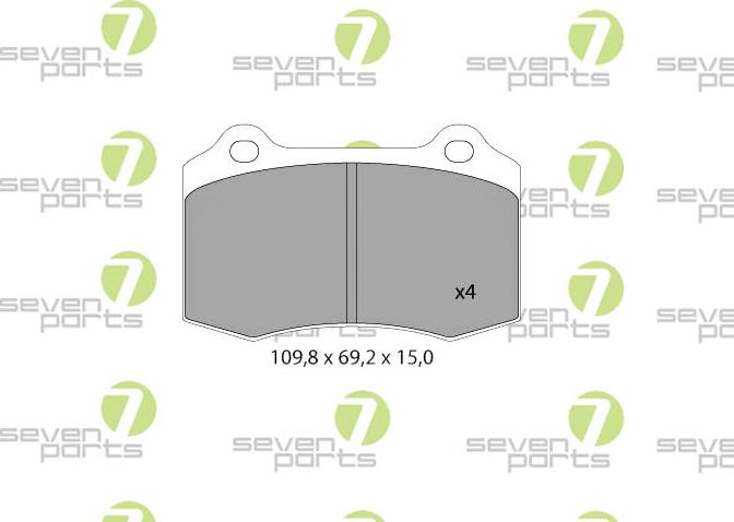 7 SEVEN PARTS SVP25012 - Гальмівні колодки, дискові гальма autozip.com.ua