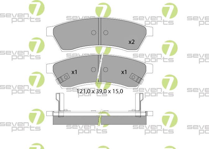 7 SEVEN PARTS SVP25100 - Гальмівні колодки, дискові гальма autozip.com.ua