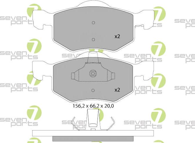 7 SEVEN PARTS SVP25170 - Гальмівні колодки, дискові гальма autozip.com.ua