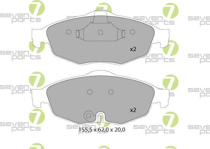 7 SEVEN PARTS SVP25300 - Гальмівні колодки, дискові гальма autozip.com.ua