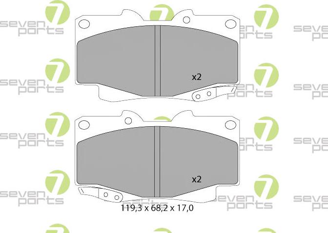 7 SEVEN PARTS SVP26550 - Гальмівні колодки, дискові гальма autozip.com.ua