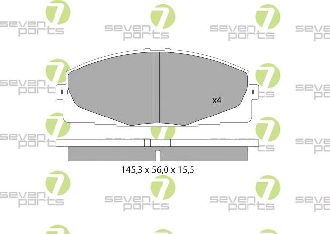7 SEVEN PARTS SVP26070 - Гальмівні колодки, дискові гальма autozip.com.ua