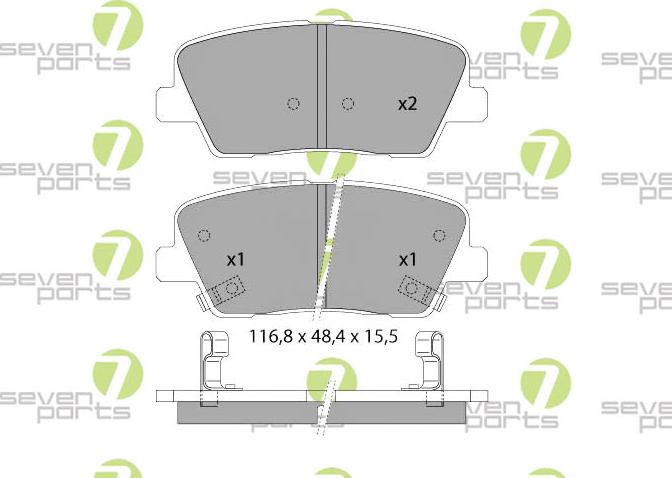 7 SEVEN PARTS SVP26170 - Гальмівні колодки, дискові гальма autozip.com.ua