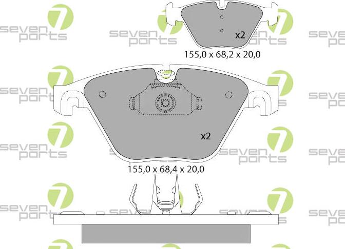 7 SEVEN PARTS SVP26310 - Гальмівні колодки, дискові гальма autozip.com.ua