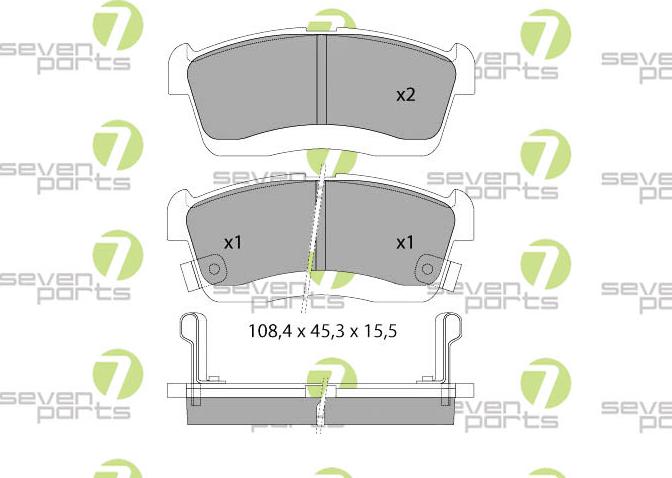 7 SEVEN PARTS SVP26270 - Гальмівні колодки, дискові гальма autozip.com.ua