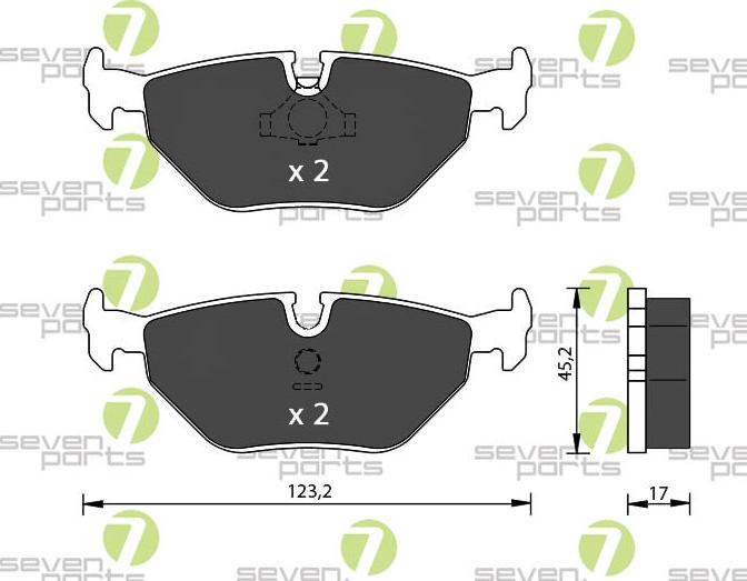 7 SEVEN PARTS SVP20020 - Гальмівні колодки, дискові гальма autozip.com.ua