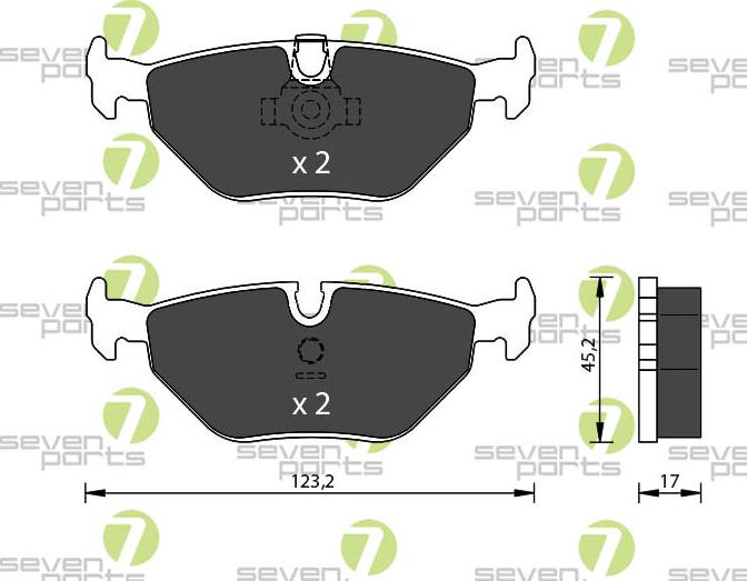 7 SEVEN PARTS SVP20023 - Гальмівні колодки, дискові гальма autozip.com.ua