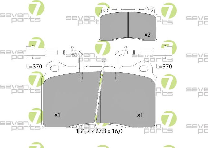 7 SEVEN PARTS SVP20175 - Гальмівні колодки, дискові гальма autozip.com.ua