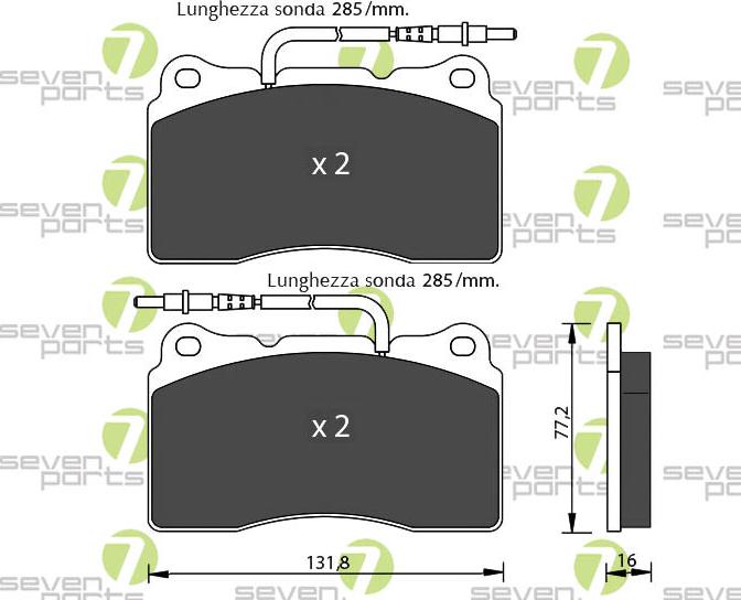 7 SEVEN PARTS SVP20173 - Гальмівні колодки, дискові гальма autozip.com.ua