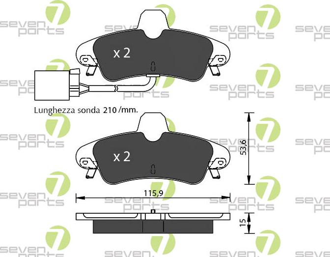 7 SEVEN PARTS SVP20881 - Гальмівні колодки, дискові гальма autozip.com.ua