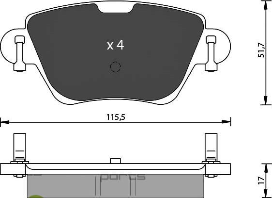 7 SEVEN PARTS SVP20870 - Гальмівні колодки, дискові гальма autozip.com.ua