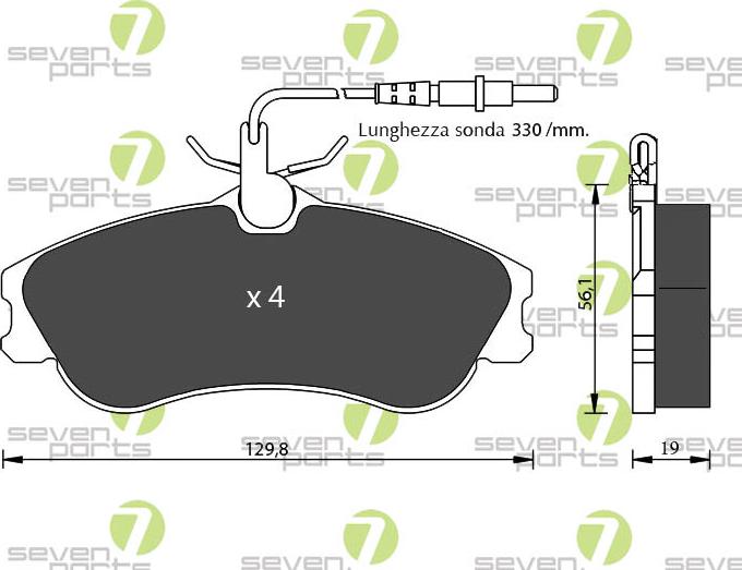 7 SEVEN PARTS SVP20270 - Гальмівні колодки, дискові гальма autozip.com.ua