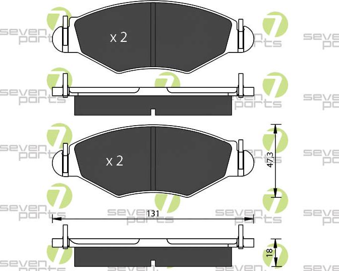 7 SEVEN PARTS SVP21630 - Гальмівні колодки, дискові гальма autozip.com.ua