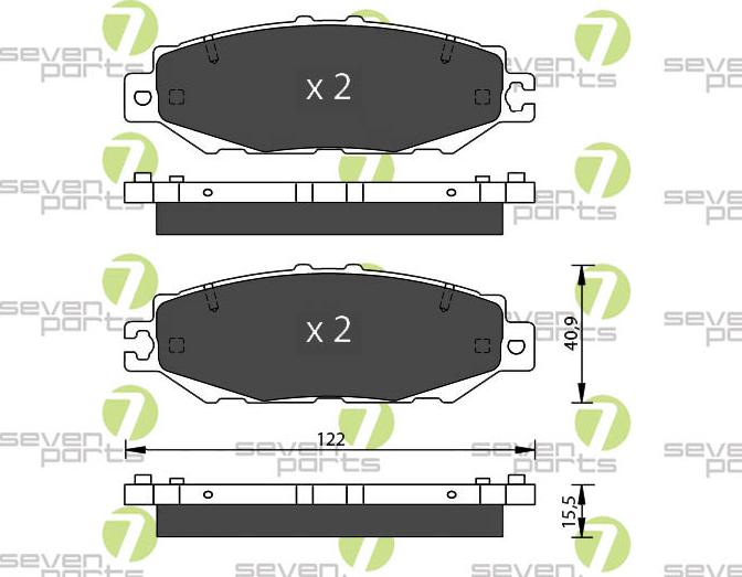 7 SEVEN PARTS SVP21260 - Гальмівні колодки, дискові гальма autozip.com.ua