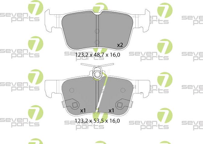 7 SEVEN PARTS SVP28980 - Гальмівні колодки, дискові гальма autozip.com.ua