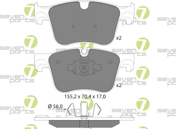 7 SEVEN PARTS SVP28421 - Гальмівні колодки, дискові гальма autozip.com.ua