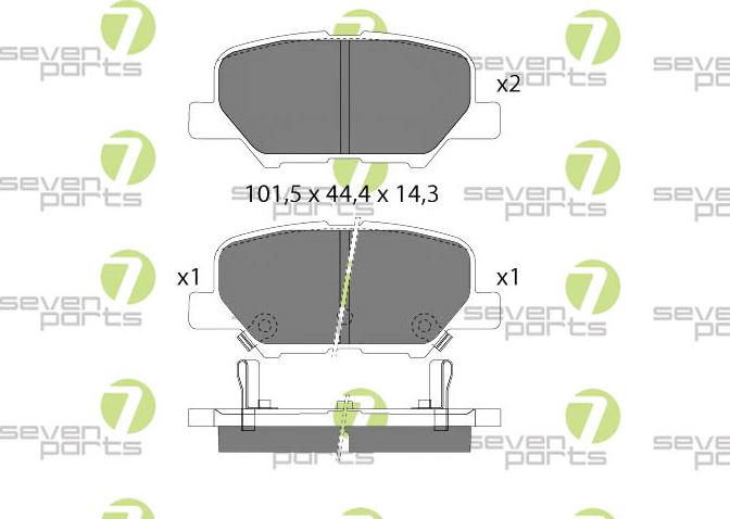 7 SEVEN PARTS SVP28620 - Гальмівні колодки, дискові гальма autozip.com.ua