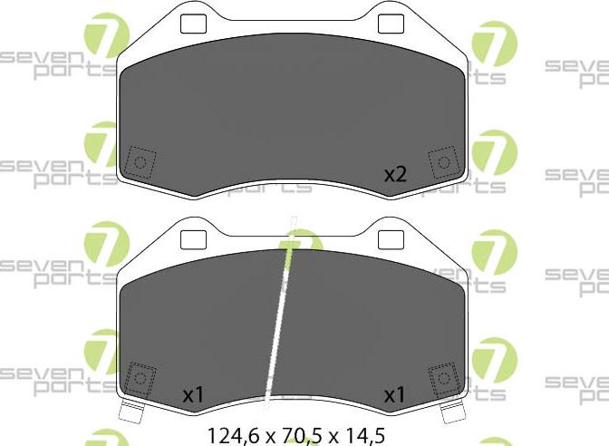 7 SEVEN PARTS SVP28300 - Гальмівні колодки, дискові гальма autozip.com.ua