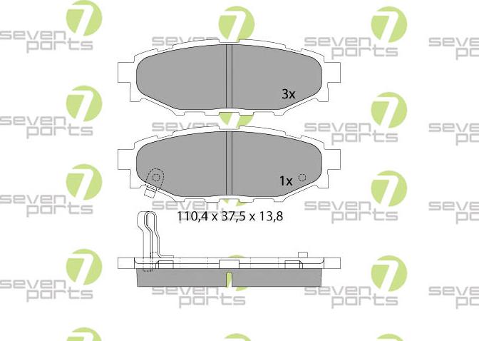 7 SEVEN PARTS SVP23410 - Гальмівні колодки, дискові гальма autozip.com.ua