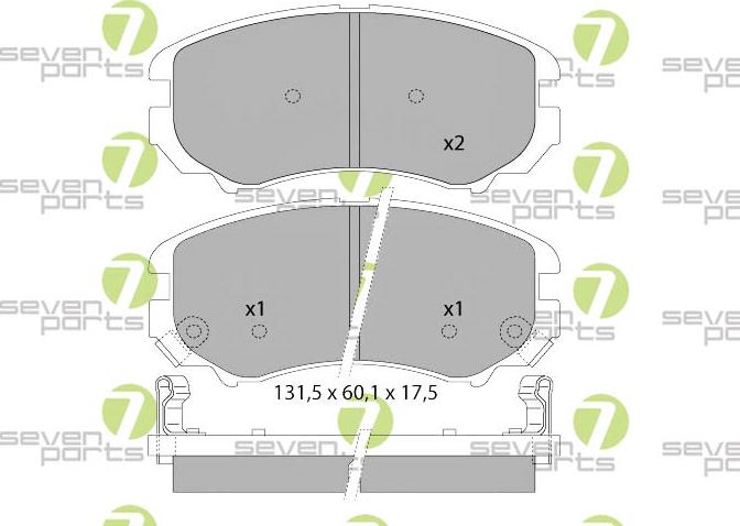 7 SEVEN PARTS SVP23860 - Гальмівні колодки, дискові гальма autozip.com.ua