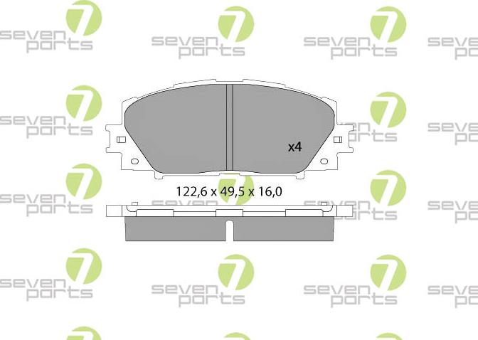 7 SEVEN PARTS SVP23281 - Гальмівні колодки, дискові гальма autozip.com.ua