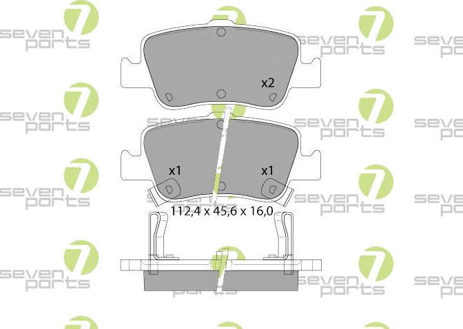 7 SEVEN PARTS SVP23740 - Гальмівні колодки, дискові гальма autozip.com.ua