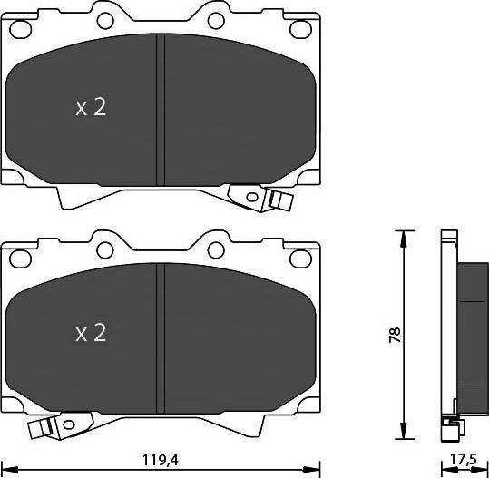7 SEVEN PARTS SVP22300 - Гальмівні колодки, дискові гальма autozip.com.ua