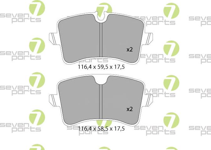 7 SEVEN PARTS SVP27400 - Гальмівні колодки, дискові гальма autozip.com.ua
