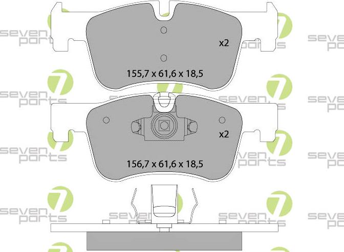 7 SEVEN PARTS SVP27470 - Гальмівні колодки, дискові гальма autozip.com.ua