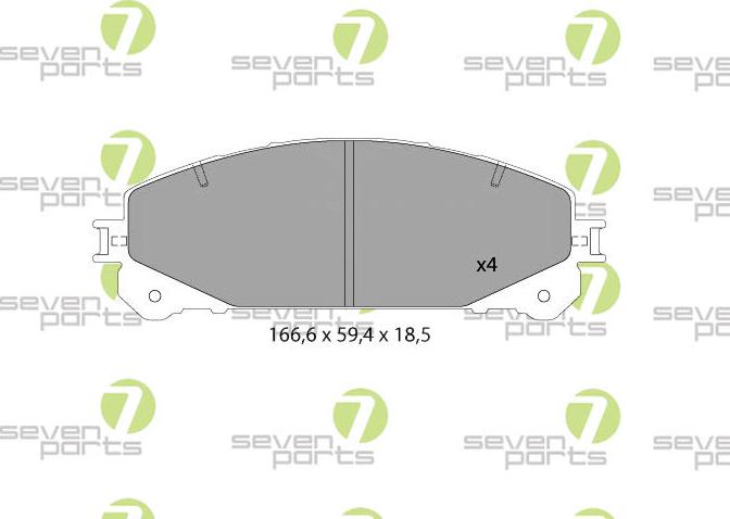 7 SEVEN PARTS SVP27760 - Гальмівні колодки, дискові гальма autozip.com.ua