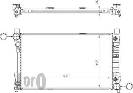 ABAKUS 054-017-0011 - Радіатор, охолодження двигуна autozip.com.ua