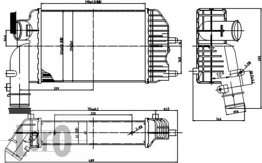 ABAKUS 009-018-0001 - Интеркулер autozip.com.ua